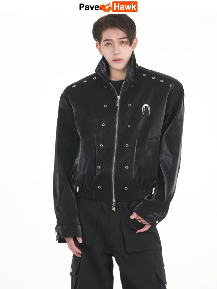Bomber Leather Jacket Men Women Short High Street Loose Casual PU Jackets Coat Unisex Retro Hip Hop Autumn Outwear Harajuku 240816