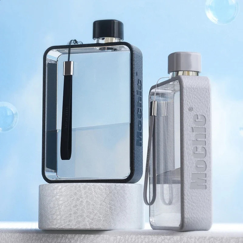 MoChic Travel A6 paper water bottle girls flat pocket cup sports drink bottle portable creative paper A5 bottle M260227-image-1095691646