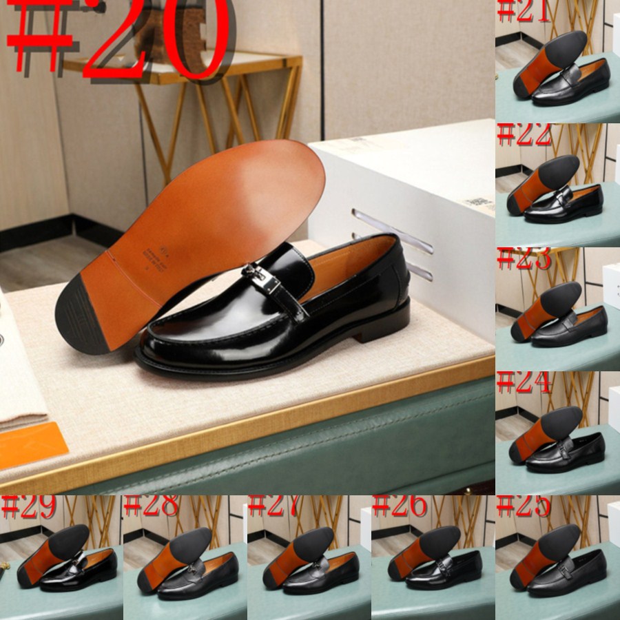 38 Modèle 2024 Mocassins en cuir suédé de luxe pour hommes Chaussures habillées élégantes de créateur d'affaires luxueuses (tailles 6-12)