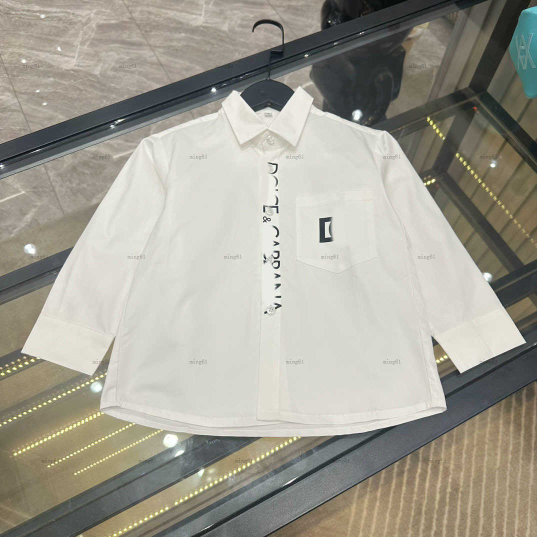 Brand Baby Shirt à manches longues Enfants Veste à revers Taille 100-160 cm LETTRE SIMPLIFIE