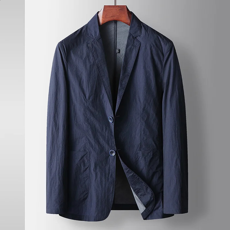 Black Suit Men Spring Summer Thin Small Suit Business Casual Clothes Trendy Single West Men Soild Color Coats 240819