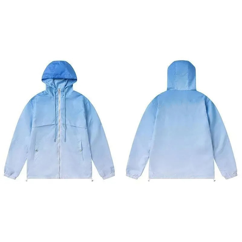Veste de survêtement pour hommes, vêtements de sport, coupe-vent Irongate, lettres brodées noires, fermeture éclair, protection solaire