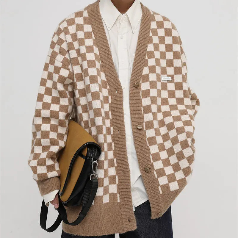 Sweate Mens Clothing Loose Coat Port Wind Cardigan Casual Fashion All-match Sweaters Spring and Autumn Korean Version Tops 240819