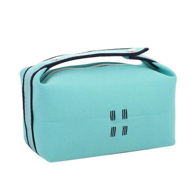 H letter fashion makeup high quality classic women cosmetic bag luxury designer large capacity storage organizer case