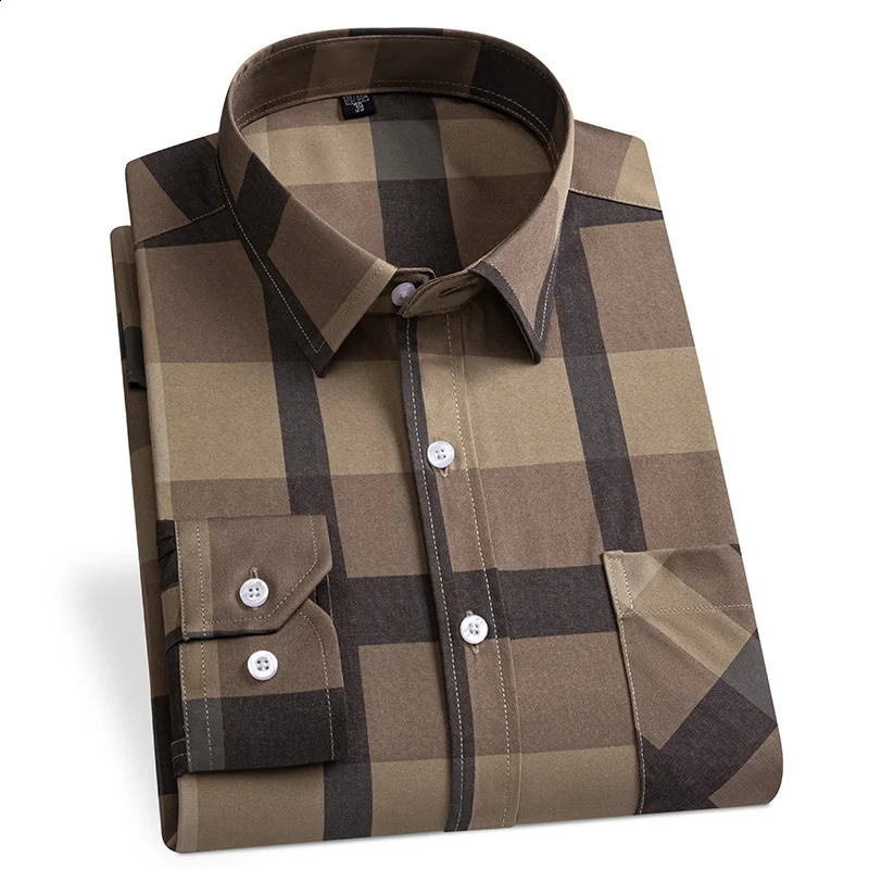 Chemise à manches longues pour hommes printemps automne sans fer anti-rides résistantes décontractées de style coréen de haute qualité 240818