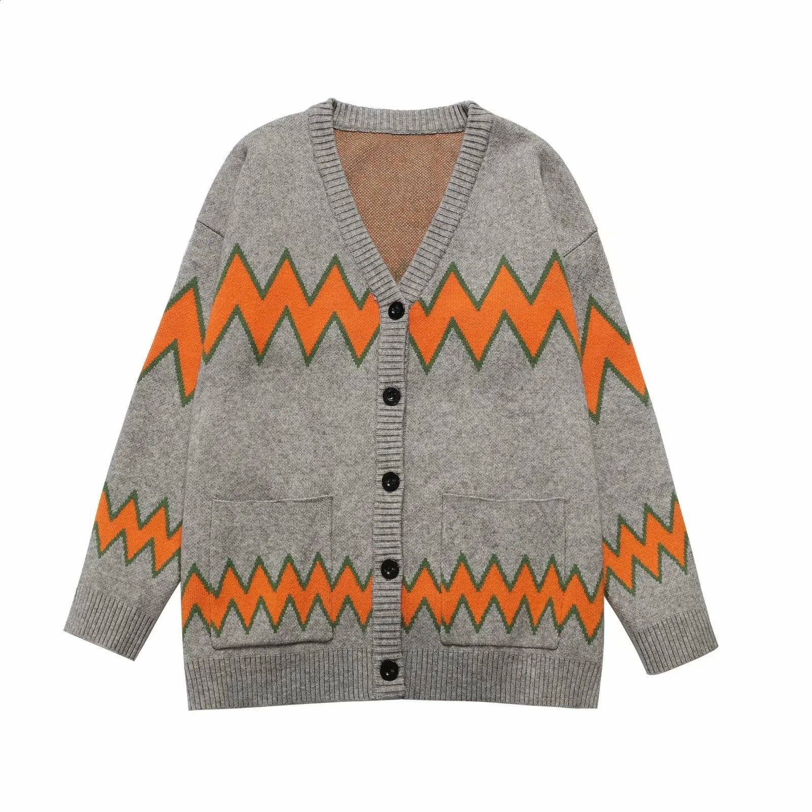 Xiao Zhans Same Style Sweater Mens Fashion Couple Lazy Style Cardigan Korean Version Loose Coat Student Spring and 240819