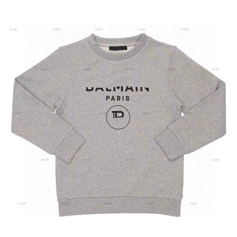 Brand baby hoodie high quality Complete labels kids sweater Size 90-130 Chest logo print children pullover-image-1013503434