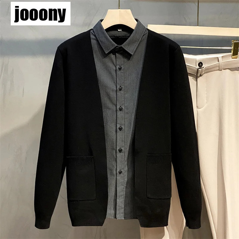 winter shirtCardigan one piece set Loose Thick Knitted Cardigan Top V-neck Casual Sweater Korean Fashion mens Knitewear 240819