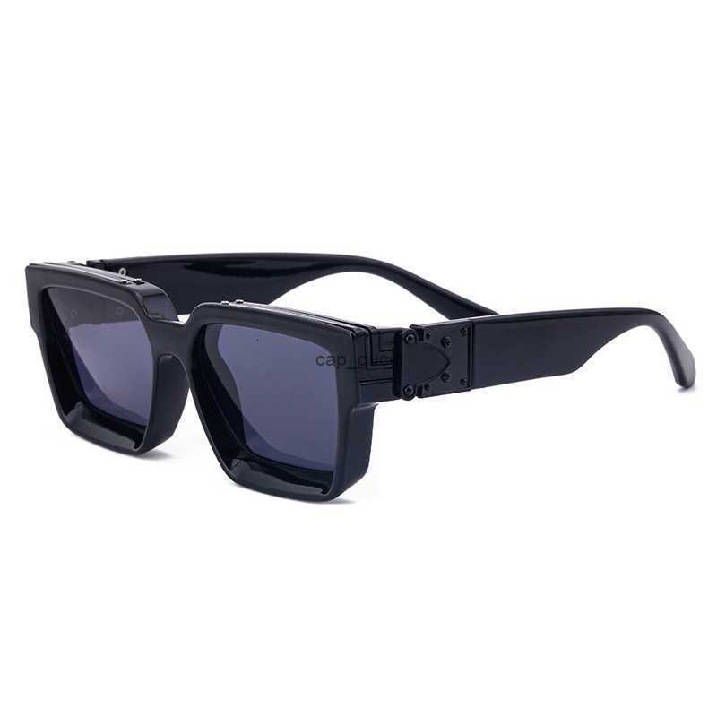 Lunettes de soleil Lunettes de soleil noires pour hommes Classic Millionaire Cadre haut de gamme Extérieur Garres de style avant-gard