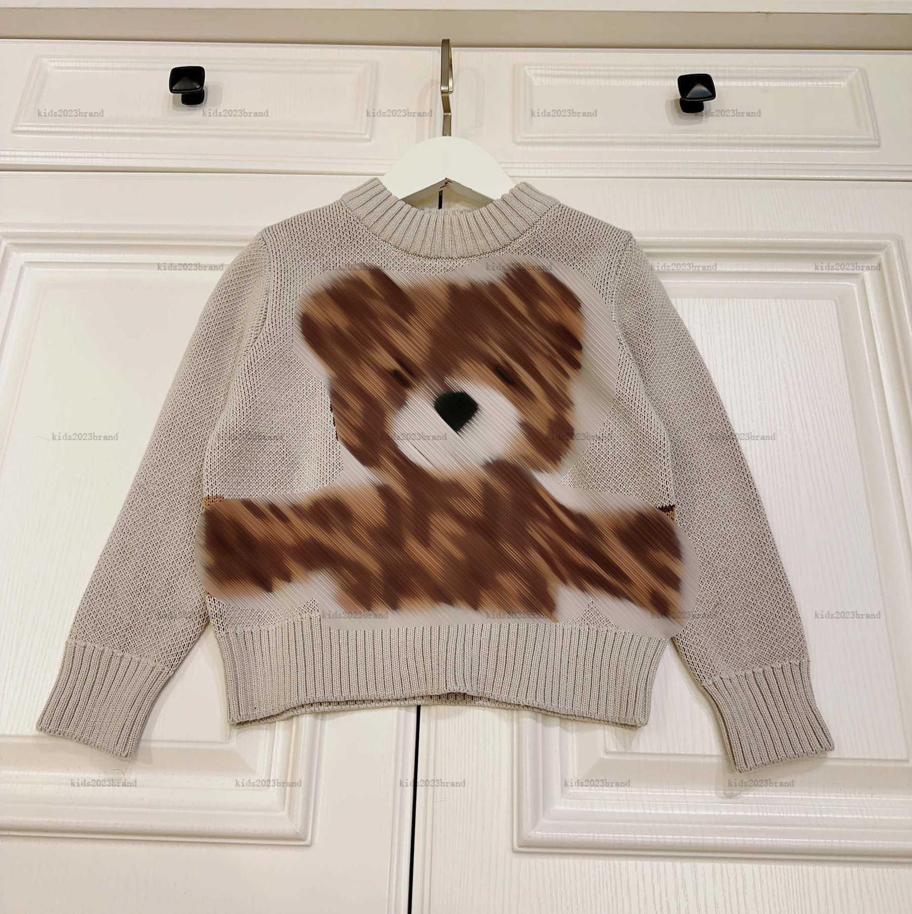 New designer kids sweater high quality baby pullover Size 100-150 CM fashion Letter full animal pattern jacquard child Knitwear-image-1013706728