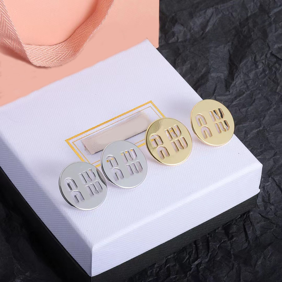 Stud Gold titanium stud earrings designer for women minimalist ladies earrings luxury silver earrings Valentine's Day party exquisite gift
