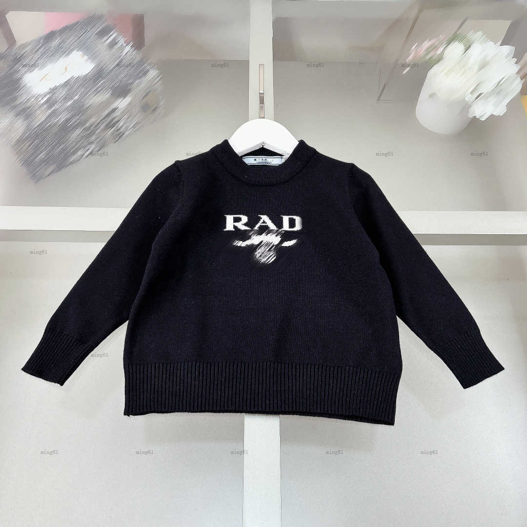 Brand baby sweater Contrast logo print boys hoodie Size 90-150 CM kids designer clothes Minimalist design Long sleeved child pullover-image-1013551659