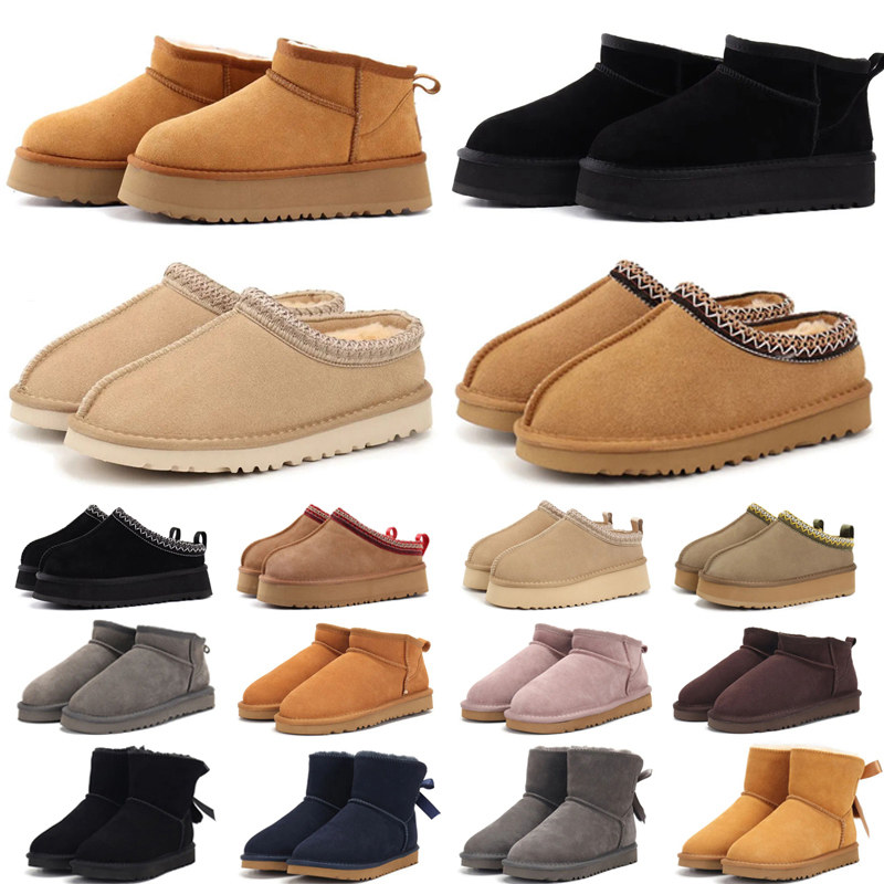 Australia Women Boot Designer Tazz Tasman Slippers Snow Winter Taz Taz Boots Boots Plateforme Fashion Plate de fourrure Classic Ultra Mini Suede