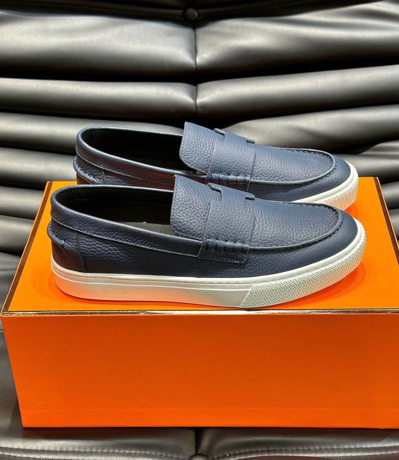 2024 Gentleman Leisure Flats - hommes Chaussures de baskets de travail Sole en caoutchouc Low-top Casual Loafer Chaussures Comfort Skateboard Wal