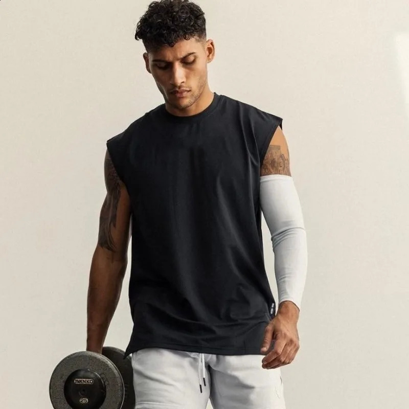 Mens Summer Casual Tank Top Man Gym Fitness Quick Dry Running Sleeveless Shirt Sports Undershirt Vest Male Bodybuilding Clothing 240819