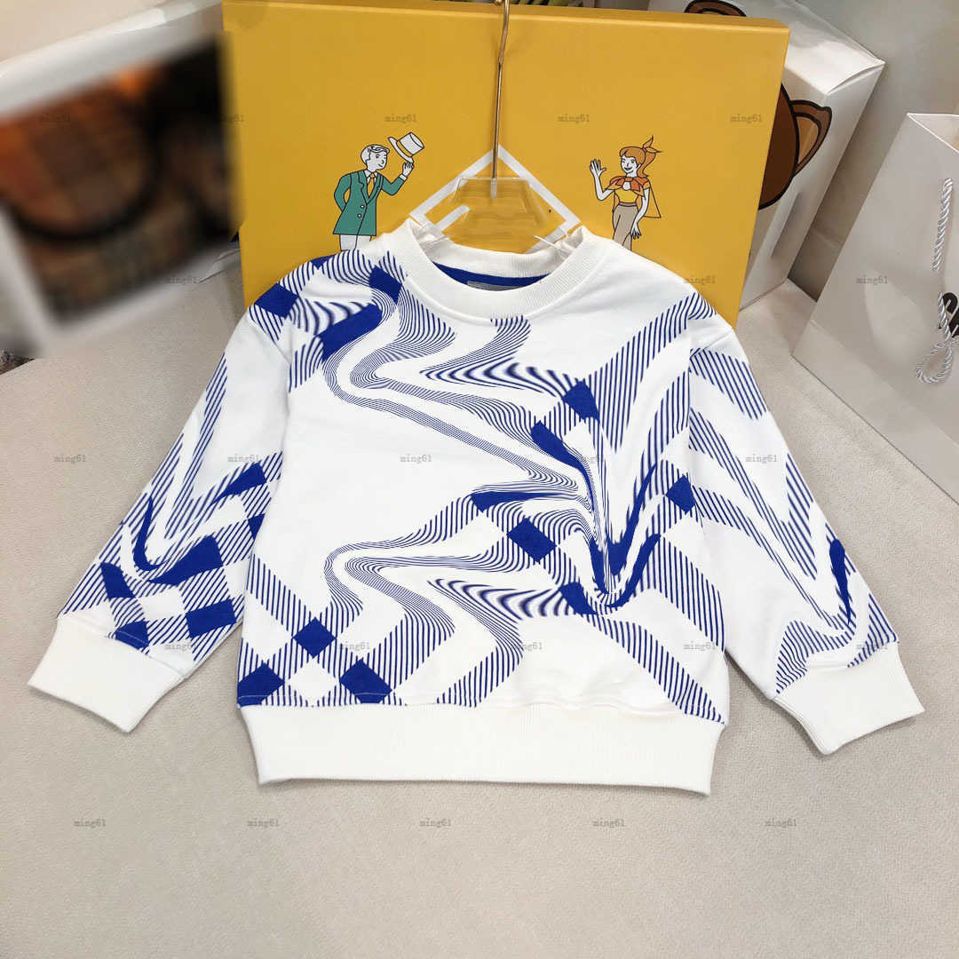 Brand toddler sweater round neck boys girls hoodie Size 100-160 kids designer clothes Gradient stripe design kids pullover-image-1013562208