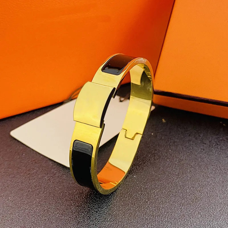designer jewelry women mens classic gold bracelet Jewelry for Women bangle titanium stee gift-image-1106946200