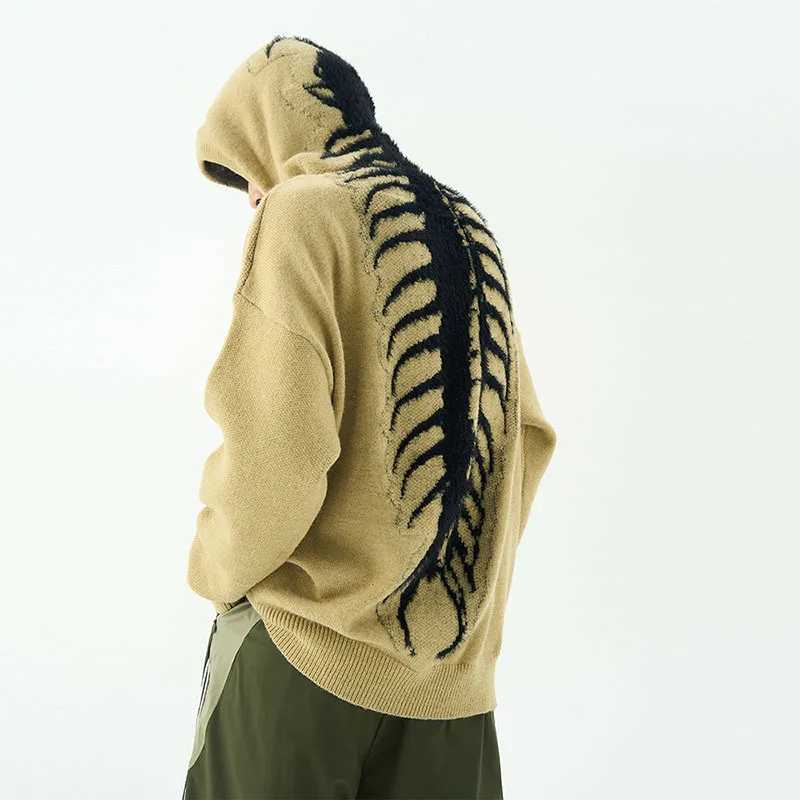 Les pulls masculins mille-pattes imprimées tricot à sweat à sweat à sweat à sweat tricoté neuf hoodie pour hommes et vêtements de sport tricot tr