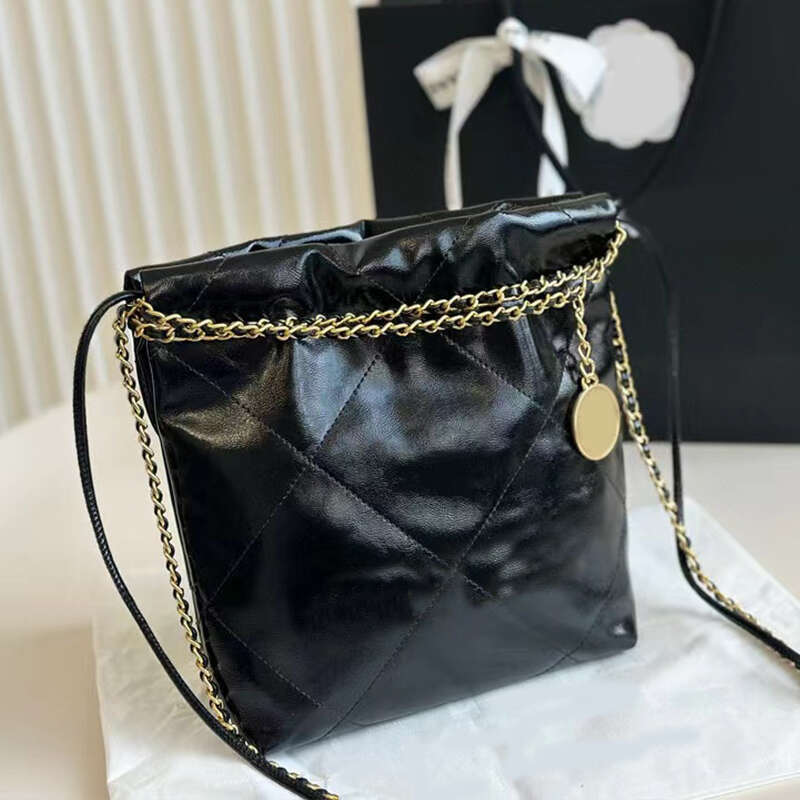 Designer Women Crossbody Bags Mini Totes Classic 22bag 22 Style Quilted Leather Bucket Tote with Gold Coin Chain Leather Fashion Shoulder Bag Handba