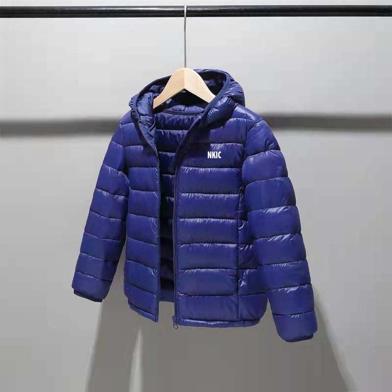 Boys Girls Brand Down Coats Kids Winter Warm Lightweight Jackets Children Letter Print Hooded Outerwear Teenager Casual Clothing J260805