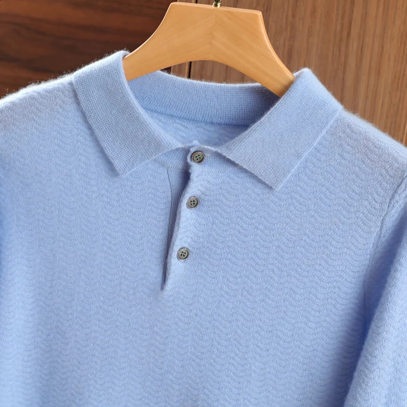 100% wool knitted pull-out mens sweater selling winter polar round neck solid color jumper mens warm knitting YL01 240820