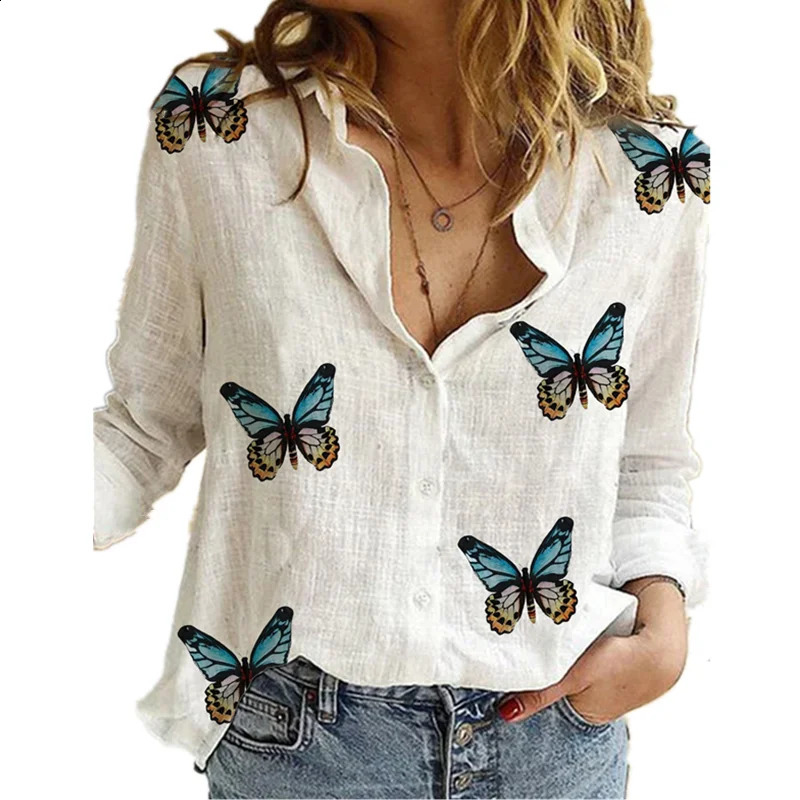 Retro cotton linen casual T-shirt Spring and Autumn Y2k top T-shirt Womens clothing Fashion clothing Womens clothing 240820