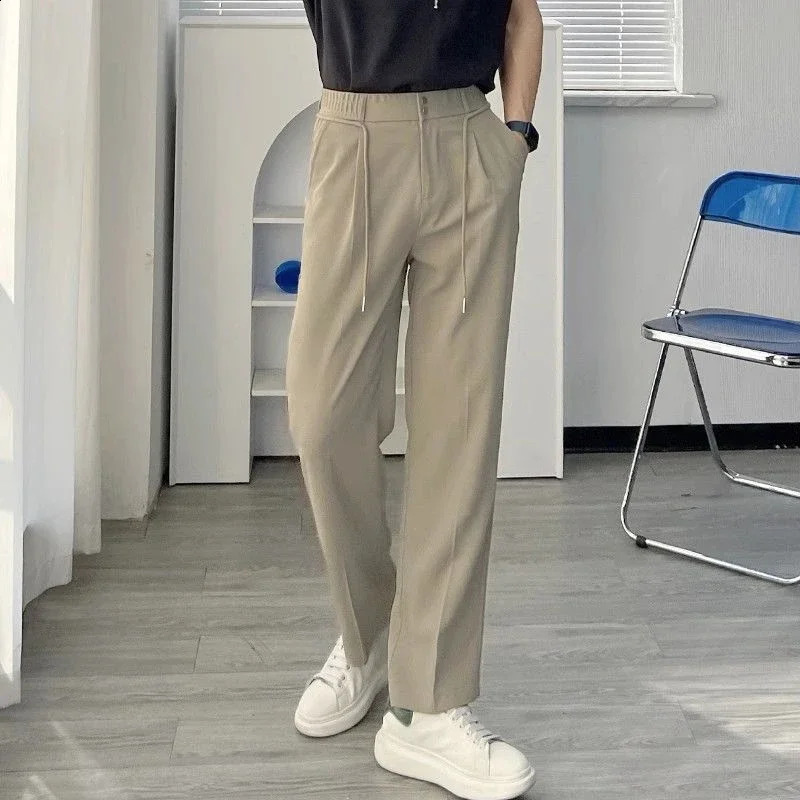 Pantalon de tendance en polyester pour hommes à large vente ajustement régulier y2k style coréen bas prix élégant streetwear pantalon décontracté