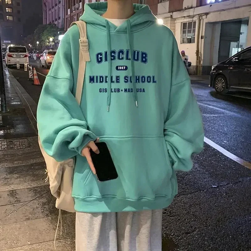 Sweatshirts pour l'homme Overfit Hoodies Vêtements pour hommes streetwear imprimé blanc harajuku mode bienvenue de bienvenue style coréen chaud 2