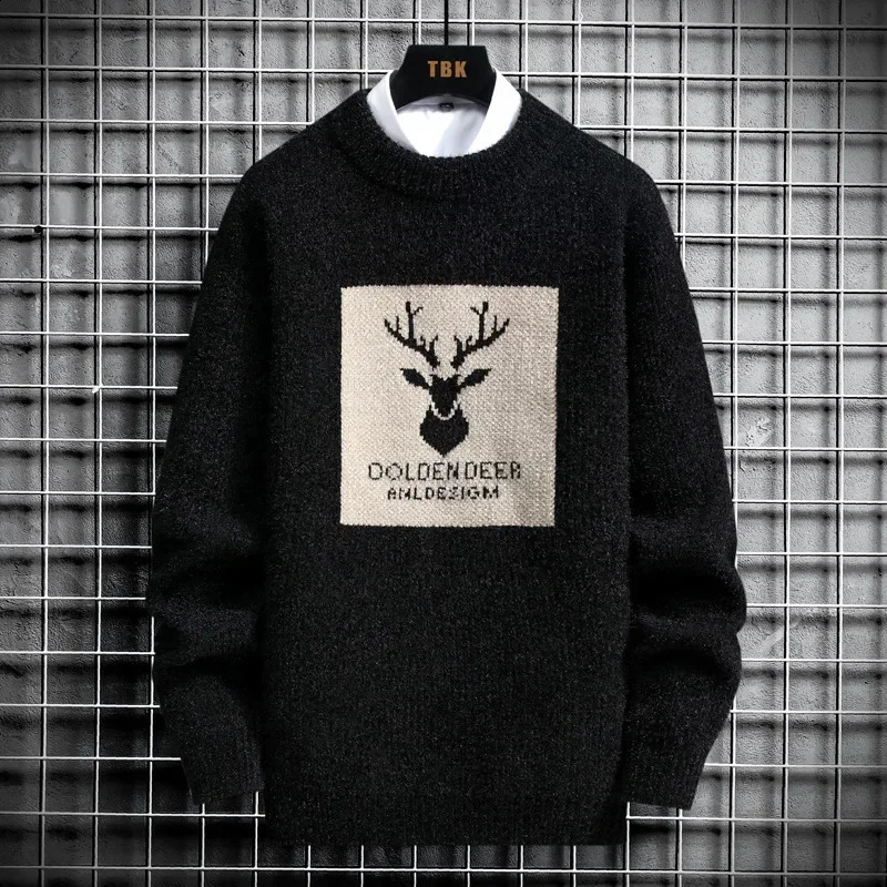 Pull tricoté pour hommes vintage imprimé Pullover Harajuku Pull 240820