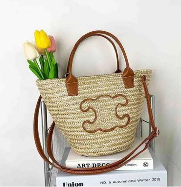 Beach Bag Casual Rattan Large Capacity Designer Totes Wicker Woven Straw Women Handbags Panier Palm Leaves Lady Shoulder Crossbody-image-1013634326
