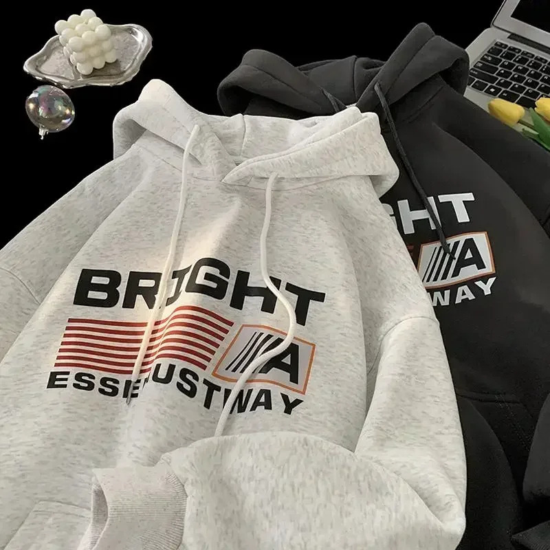 Hip Hop Streewear Hooded Sweatshirts Fashion Casual Men Hoodies Vintage Printed Y2k Hoodie Pullover Spring Male Clothing 240821
