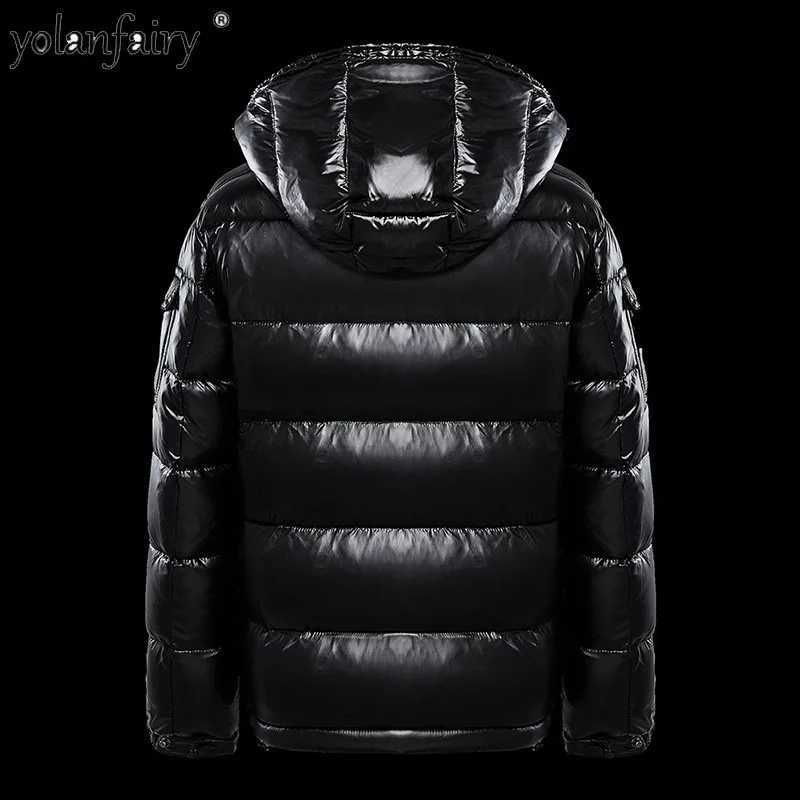 Men's Down Parkas Mens and womens winter coats thick hooded bread jacket mens black shiny coat womens coat Jaqueta FCY Q240821