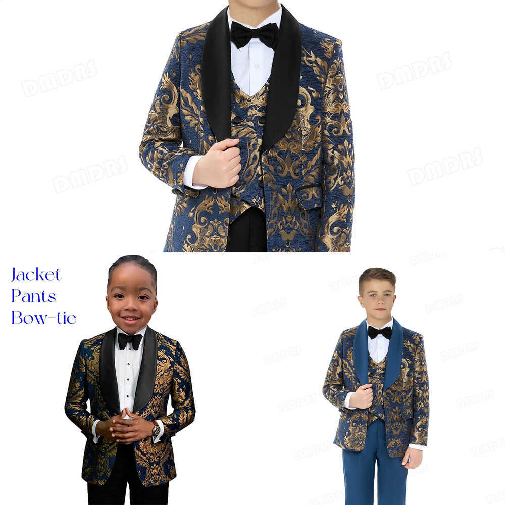 Suits Luxury Boys Spring Formal Suit Set Slim Fit Formal Dress Clothes Ring Bearer Outfit for Kids Suit Set With Tuxedo Blazer Vest Pants 3TFM-image-1013501715