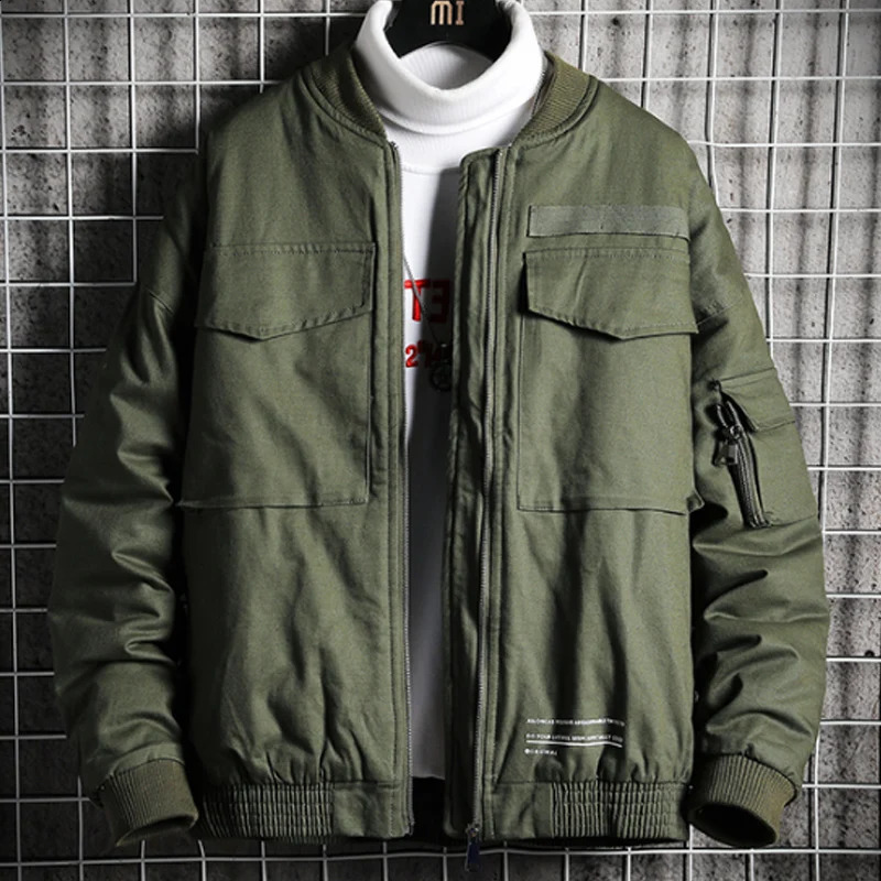 Winter Solid Color Mens Thicken Warm Cotton Padded Jackets Army Green Black Down Coat Outwear Parkas Oversized M5XL Tops 240821