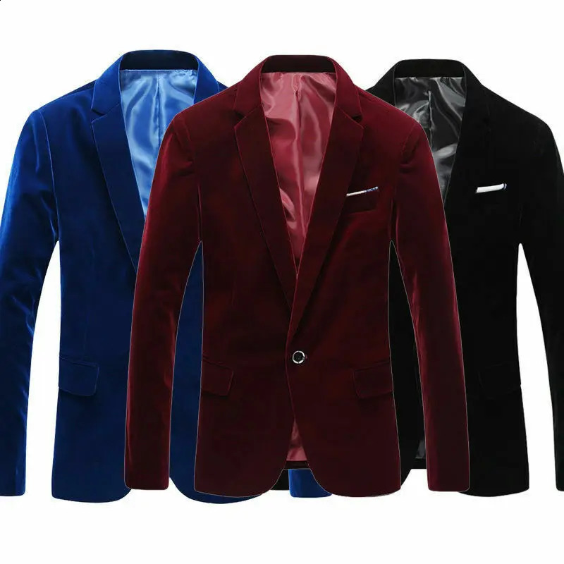 Veste pour hommes adaptée à la veste en velours.