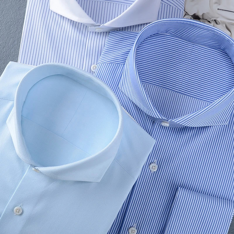 Mens fashion shirt long sleeves business work Fashion and leisure high quality mens office shirts 240820
