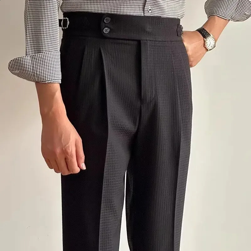 Automne à style coréen Lightweight Slims Mens Contrôle décontracté pantalon Stroig-Lang Slinom Casual Pantal