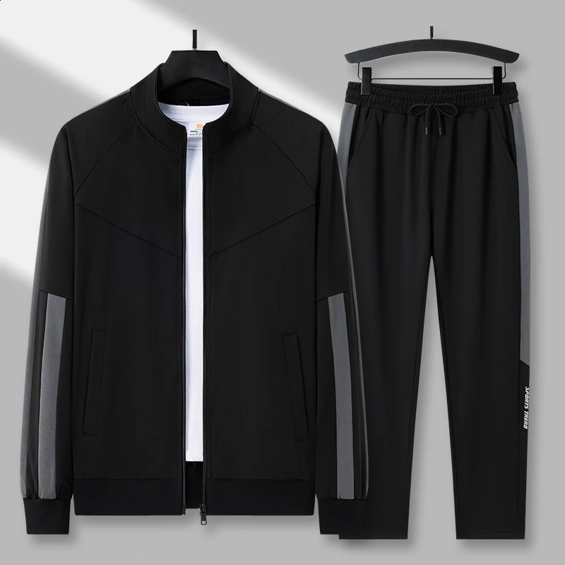 Mens Sets Tracksuit Hoodie and Sweatpants 2-piece Set Fitness Gym Clothing Running Set Spring Jogger Sportswear Suit 240821