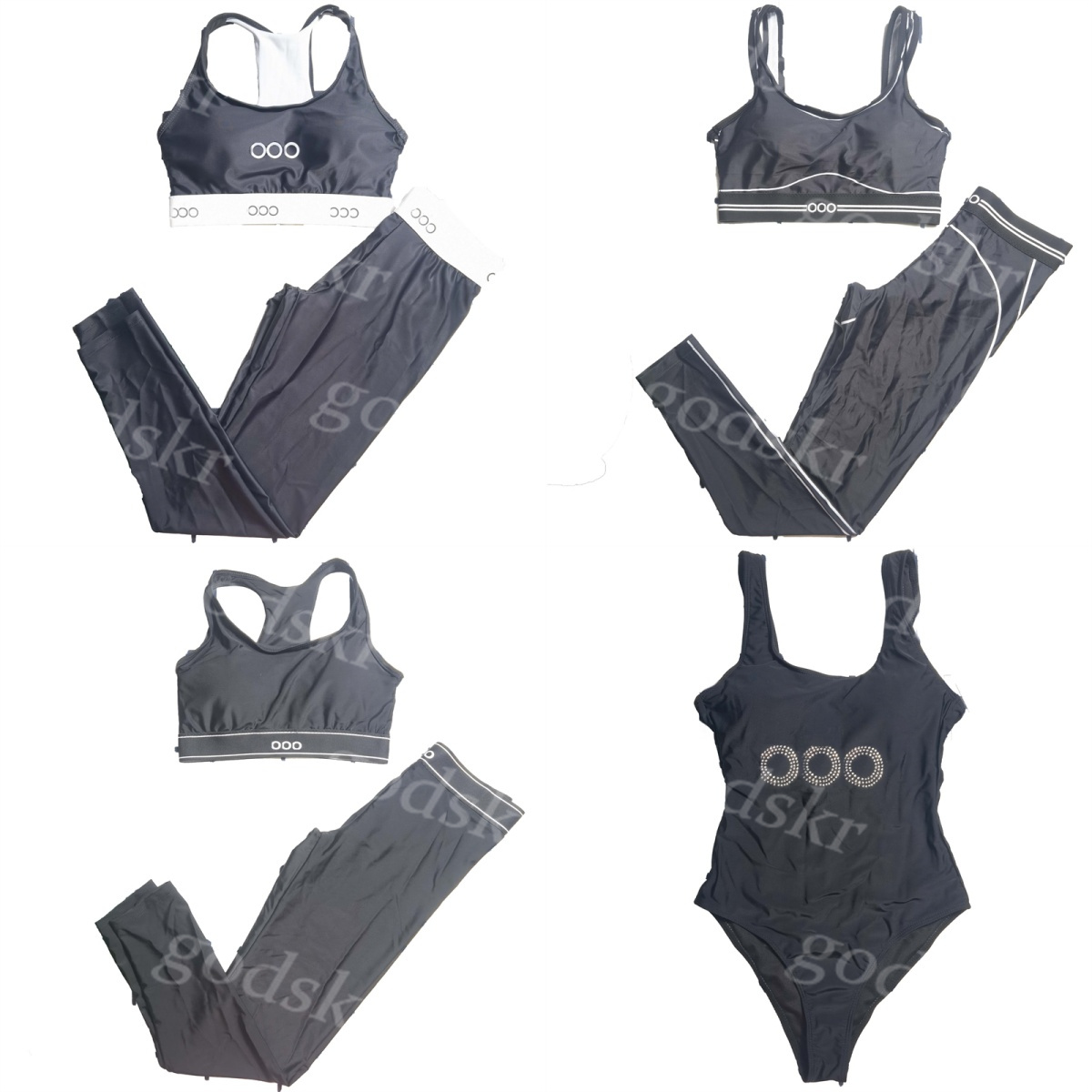 Simple Letter Drill Swimwear Womens Sexy Beach Tank Top Stretch Pants Yoga Set Summer Designer One Piece Swimsuit X260304-image-1096168105