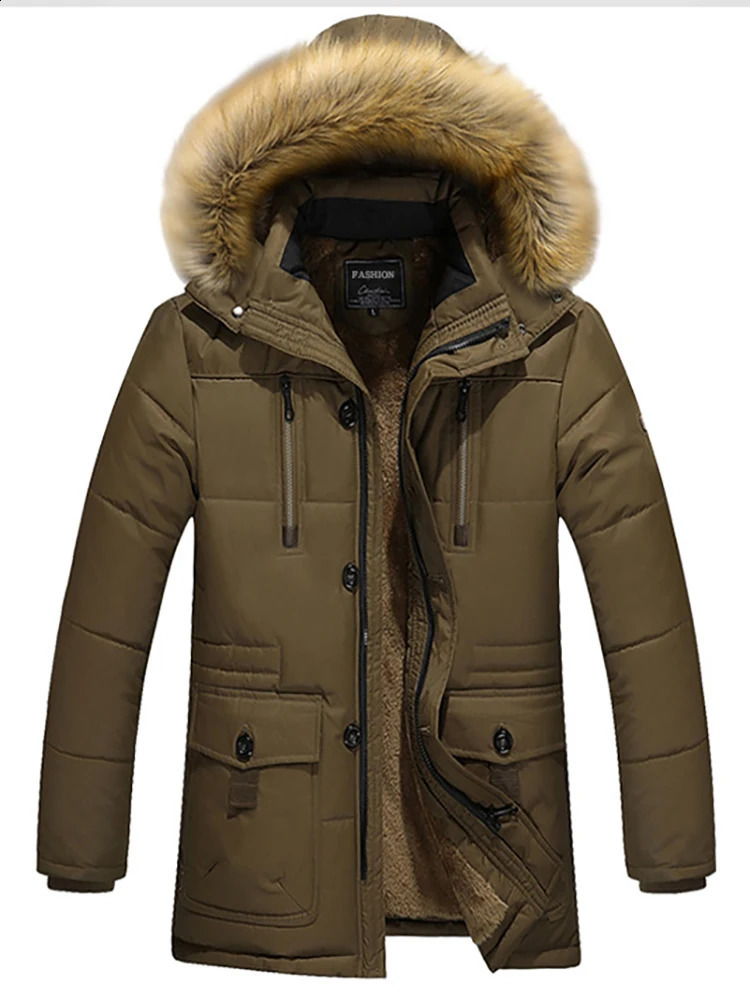 Traf Mens Casual Trend Version coréenne de la bouche du col en fourrure de raton laveur dans une veste de coton chaude et froide épaississant 240
