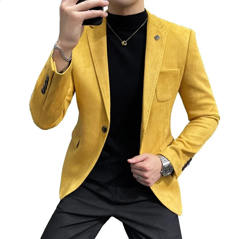 Veste de set en velours en daim automne 6 couleurs