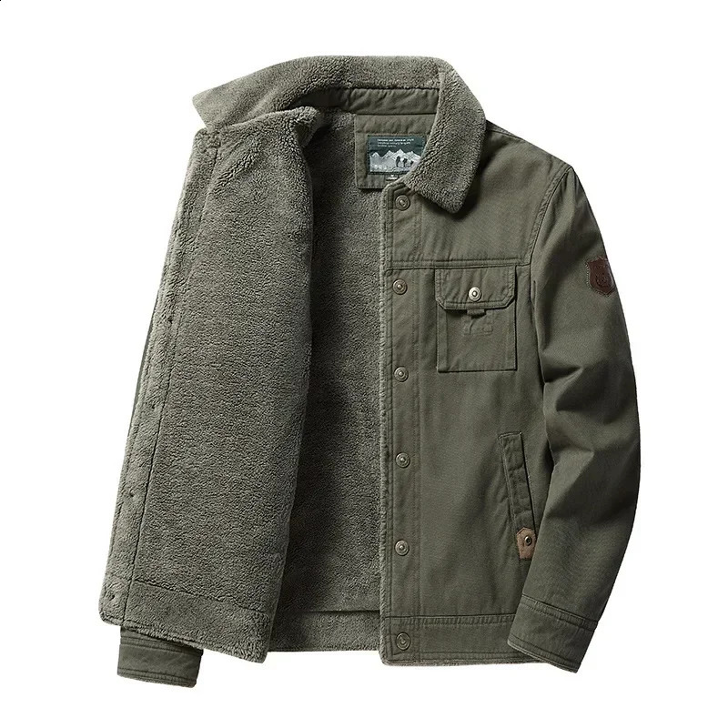 Mens winter jacket thick cotton jacket high-quality mens casual collar thick jacket outdoor windproof jacket size 6XL 240830