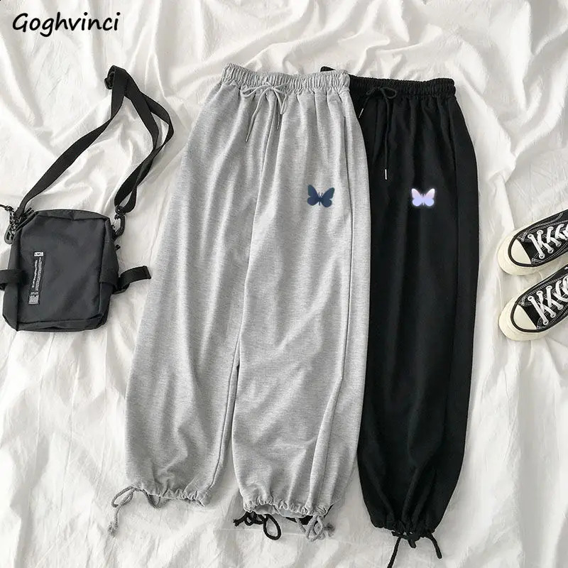 Pantalon décontracté femme cordon de style coréen pantalon de harem lâche de la cheville streetwear vintage kpop quotidien rétro de loisirs 24082