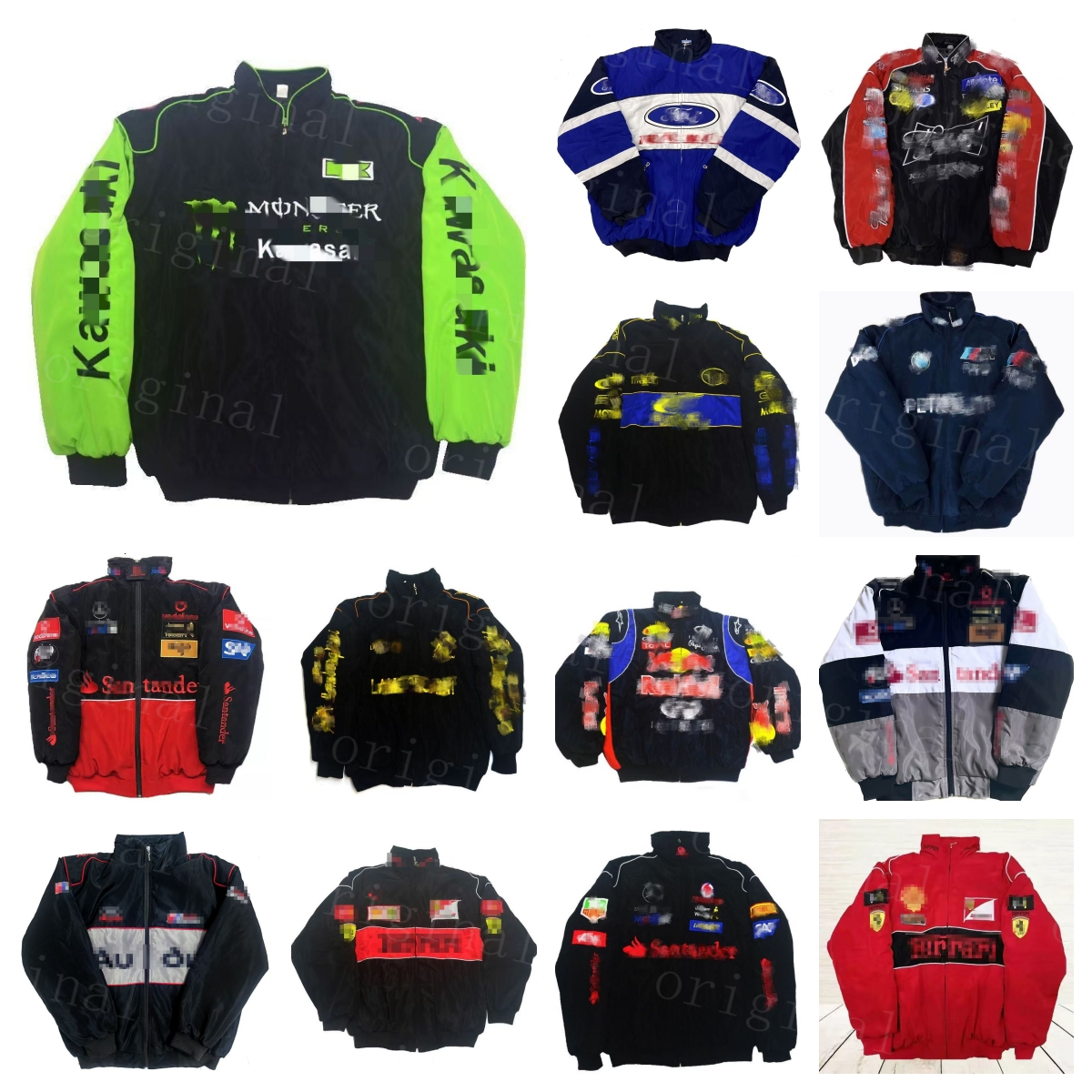 F1 Formula One Racing Jacket mens hoodies Vintage winter car Fans Oversized Full Embroidered Logo Cotton Clothing Coat Clothing Racing outerwear
