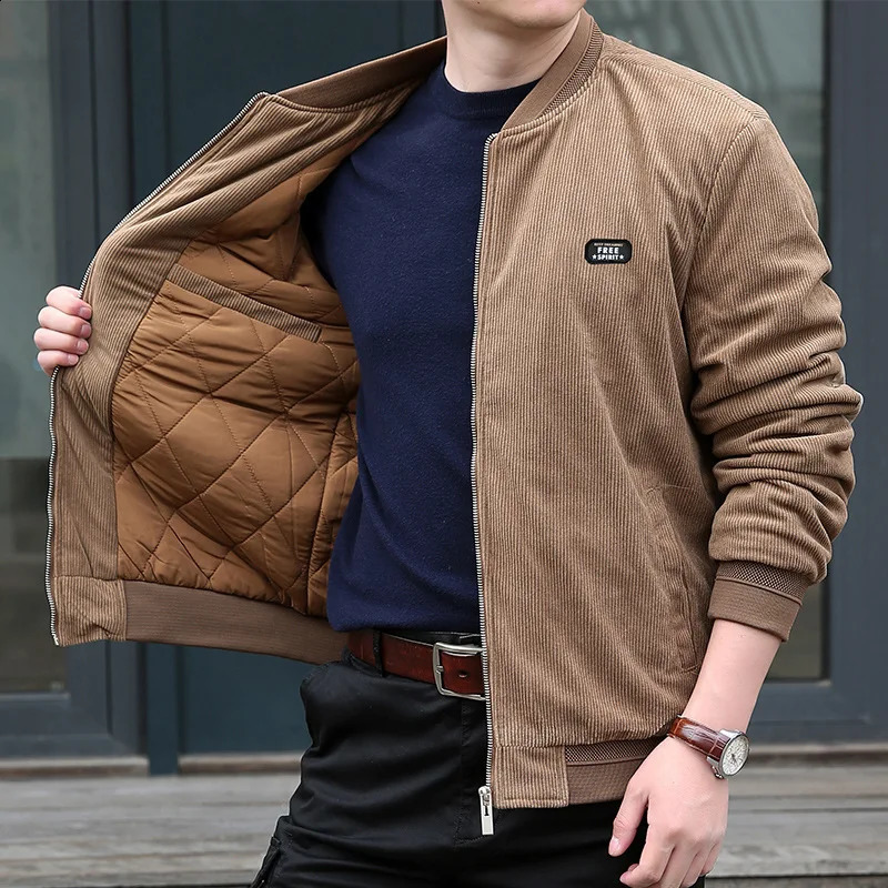 Veste à vent de veste d'automne Pull en laine de laine pour hommes Rétro Boots en cuir parka