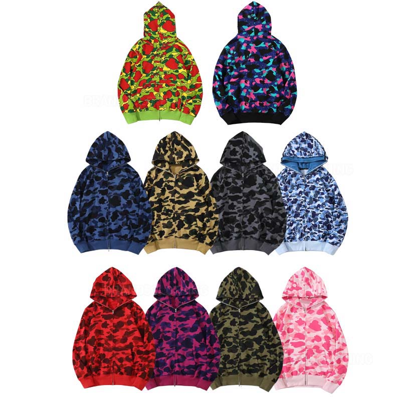 Designer hoodies mens hoodies women sweetwear jacket pattern hoodie long sleeve zip up camouflage print fashion sweatshirts for male womens sweat