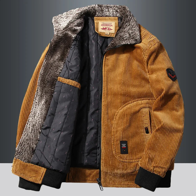 Veste en coton couleur masculine Velles de velours hiver