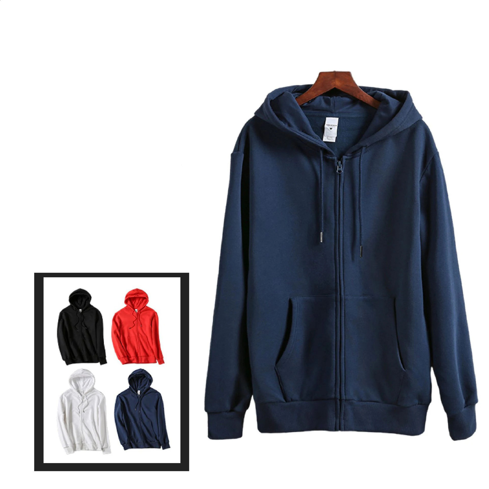 Customized Spring and Autumn Clown Young Men and Women Solid Zipper Wool Hoodie Womens Jacket 240821