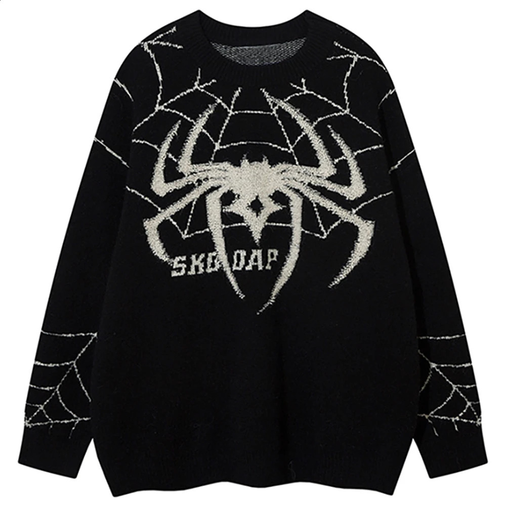 Spider Sweater Homme Style foncé Vintage tricot pulls hiver américain haute rue Harajuku femmes pull surdimensionné pull 240821