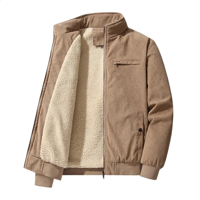 Veste en velours côtelé Hiver parkas chauds épais et collier de veste en velours massif